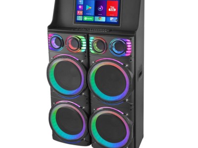 钻石工厂18.5英寸触摸屏便携式娱乐系统高清多功能KTV卡拉ok无线派对扬声器