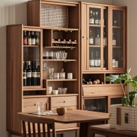 现代木板可折叠葡萄酒展示柜20瓶防紫外线玻璃门防尘设计壁挂式
