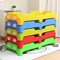 热销幼儿园家具幼儿园卧室用儿童塑料可叠床