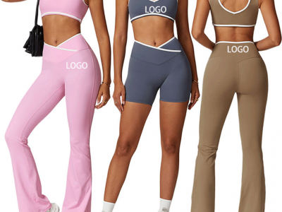 定制高品质普拉提运动服健身房健身运动服交叉高腰健身服女性主动穿瑜伽套装