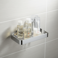 酒店浴室金属肥皂盒支架高端现代不锈钢淋浴皂液排水盘