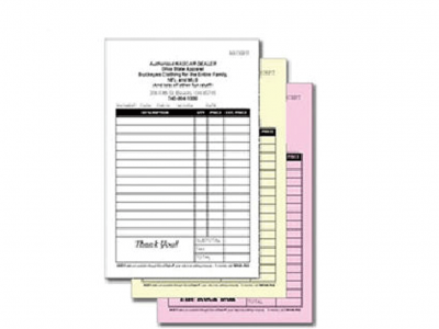 定制数字印刷210x285mm毫米烫印票据书纸和纸板，适用于小型企业无碳纸黑色NPC收据