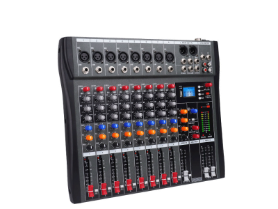 NGVM CT-80专业8通道DSP混响效果、家庭KTV娱乐混音控制台、舞台表演、USB蓝牙