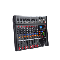 NGVM CT-80专业8通道DSP混响效果、家庭KTV娱乐混音控制台、舞台表演、USB蓝牙