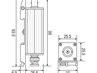用于安全摄像机的SPD BNC同轴视频闭路电视电涌保护器