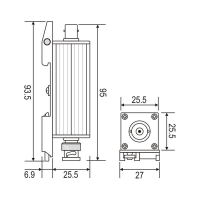 用于安全摄像机的SPD BNC同轴视频闭路电视电涌保护器