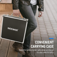 录制视频和音频电视提示器高清显示器NEEWER X12铝制提词器，带RT-110遥控器