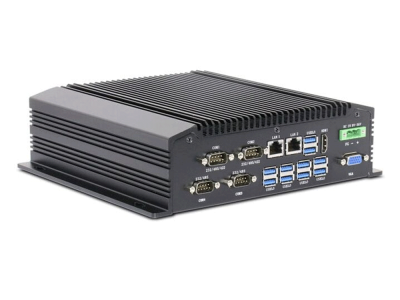 LINKLEAPS高度流行的迷你工业电脑无风扇迷你电脑嵌入式电脑，配有2台英特尔I210 GbE局域网4 RS232 RS485 14 USB