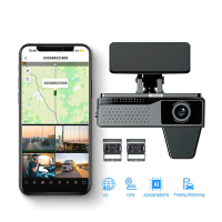 高品质汽车DVR人工智能仪表盘摄像头LTE CAT4 4通道仪表盘摄像头内置全球定位系统无线高清4g仪表盘摄像头