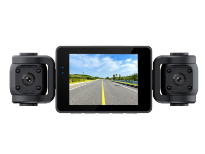 2.4英寸前后左右四通道汽车摄像机夜视仪表盘摄像机1080P仪表盘摄像机4镜头行车记录仪摄像机