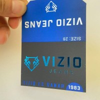 中国吊牌贴纸毛绒玩具吊牌个性化奢华回收自有标志天鹅绒触摸层压服装吊牌