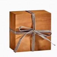 定制复古实木储物盒矩形设计，用于包装家居用品或食品作为礼品盒