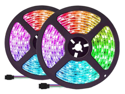 rgb发光二极管条形灯柔性遥控无线智能多色5m 12v 5050 rgb发光二极管像素条形灯