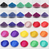 50 สีเครื่องสำอางสีไมกาผงไข่มุกสี 1 กิโลกรัมอีพ็อกซี่เรซินสบู่หนังทำด้วยมือเคลือบรงควัตถุปริมาณการสั