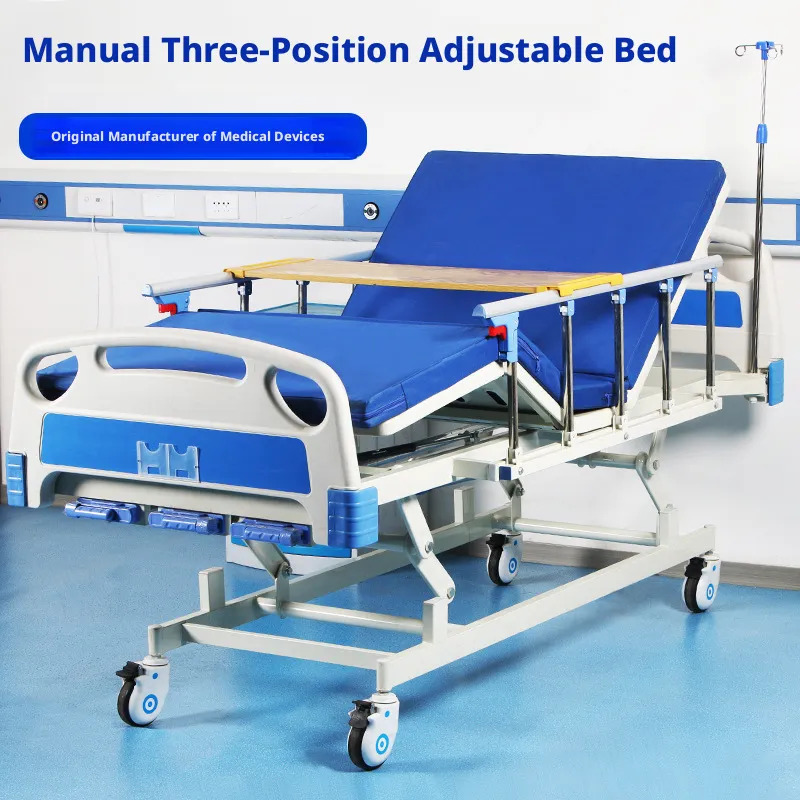 Manual Triple Crank Lifting Medical Bed – Multiple Sizes Optional