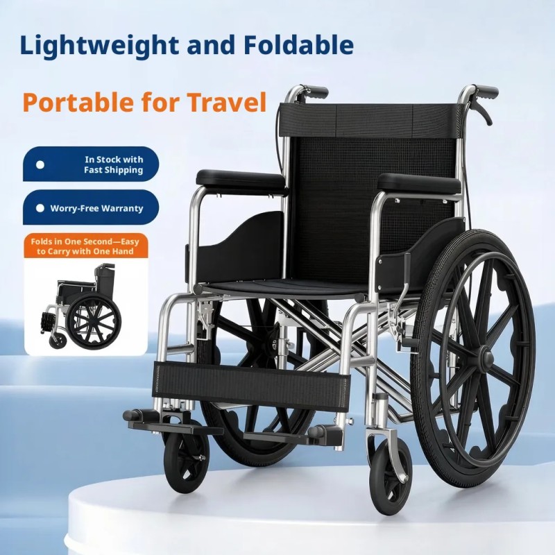 Foldable Manual Wheelchair | Portable, Multiple Sizes & Customizable
