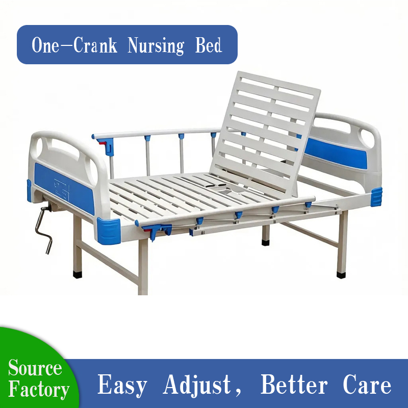 Single-Crank Manual Medical Bed