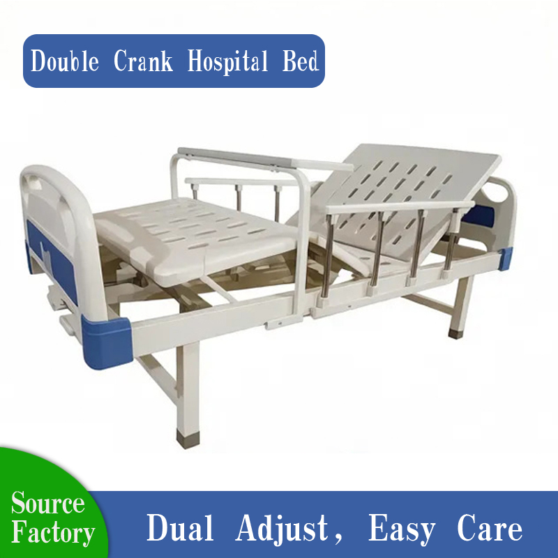 Double-Crank Manual Medical Bed
