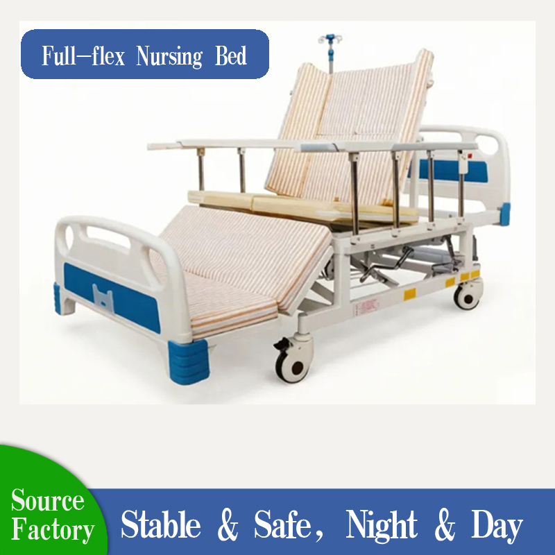 Manual Crank Full Articulating Nursing Bed | 5-Function Home Care Bed